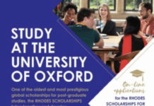 Rhodes West Africa Scholarship for study at the University of Oxford Rhodes West Africa Scholarship for study at the University of Oxford