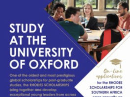 Rhodes West Africa Scholarship for study at the University of Oxford Rhodes West Africa Scholarship for study at the University of Oxford
