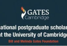 Gates Cambridge International Postgraduate Scholarship Programme for Study at the University of Cambridge, UK (Fully Funded) Gates Cambridge International Postgraduate Scholarship